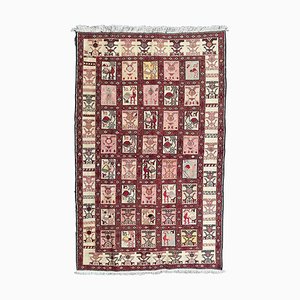 Silk Verneh Soumak Embroidered Flat Rug-YMM-1062174