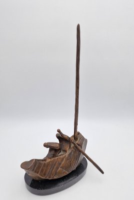 Silvano d'Orsi, Boat Sculpture, 1990s, Bronze & Marble-RKF-1803187