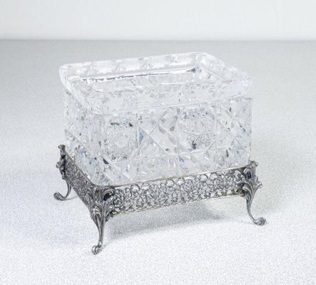 Silver and Crystal Ashtray-OJE-1818965