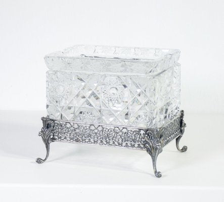 Silver and Crystal Ashtray-OJE-1818965