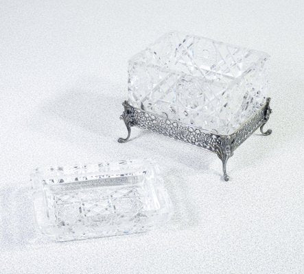 Silver and Crystal Ashtray-OJE-1818965