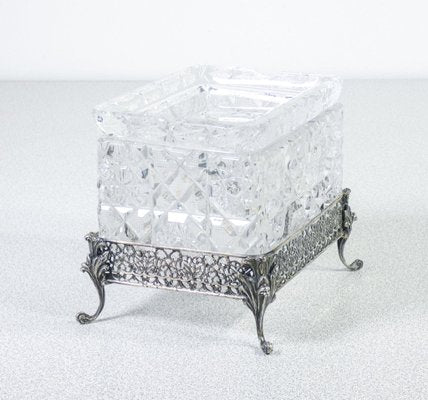 Silver and Crystal Ashtray-OJE-1818965