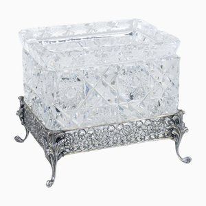 Silver and Crystal Ashtray-OJE-1818965