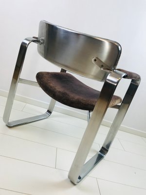 Silver Armchair by Eero Aarnio for Mobel Italia, 1970s-WQJ-734263