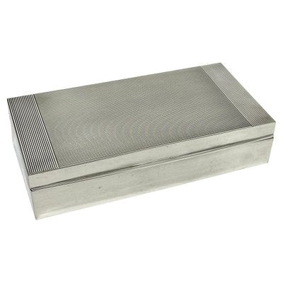 Silver Box with Guilloche, Industria Argentina, 1920s-UCH-1374663