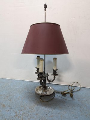 Silver Bronze Bouillote Table Lamp-HLV-1819777