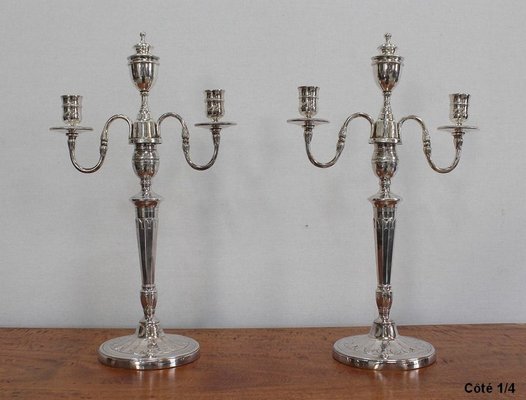 Silver Bronze Candelabra, 1960s, Set of 2-RVK-1003488