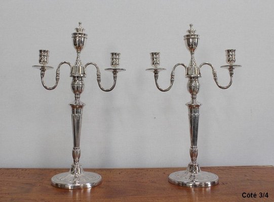 Silver Bronze Candelabra, 1960s, Set of 2-RVK-1003488