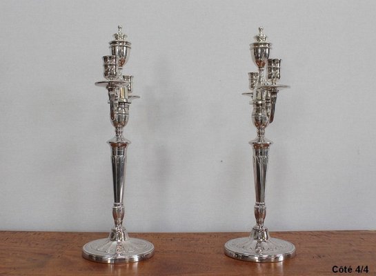 Silver Bronze Candelabra, 1960s, Set of 2-RVK-1003488