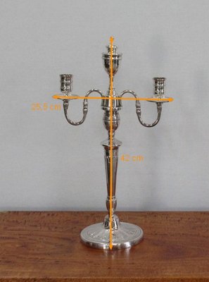 Silver Bronze Candelabra, 1960s, Set of 2-RVK-1003488