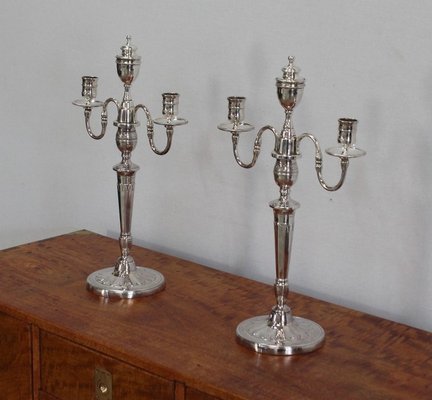 Silver Bronze Candelabra, 1960s, Set of 2-RVK-1003488