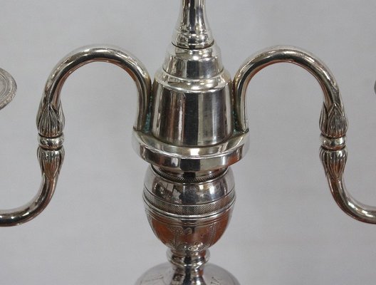 Silver Bronze Candelabra, 1960s, Set of 2-RVK-1003488