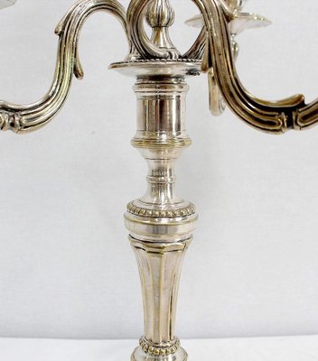 Silver Bronze Candelabra, Late 19th Century, Set of 2-RVK-995202