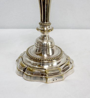 Silver Bronze Candelabra, Late 19th Century, Set of 2-RVK-995202