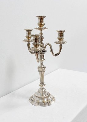 Silver Bronze Candelabra, Late 19th Century, Set of 2-RVK-995202