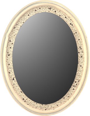 Silver Buds Porcelain Mirror by Giulio Tucci-VHF-999987