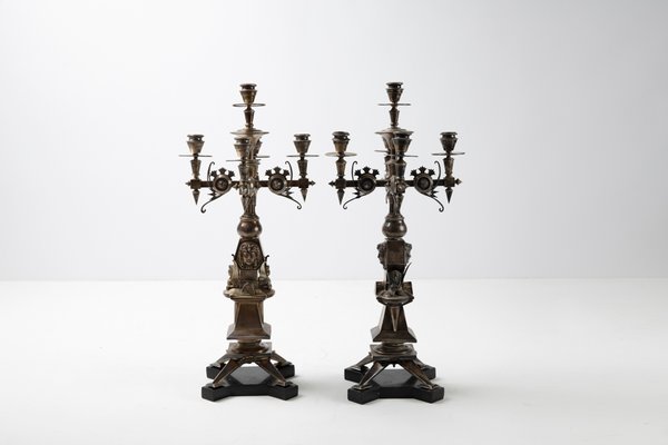 Silver Candelabras, 1920s, Set of 2-DZU-1991851