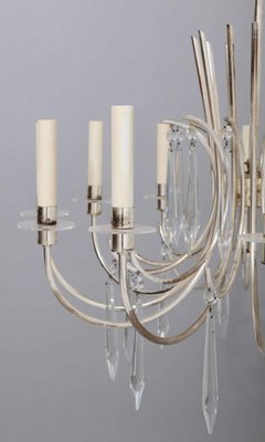 Silver Chandelier from Sciolari, 1960s-KL-620278