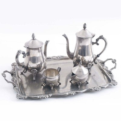 Silver Coffee Service Set, Set of 5-NJV-852974