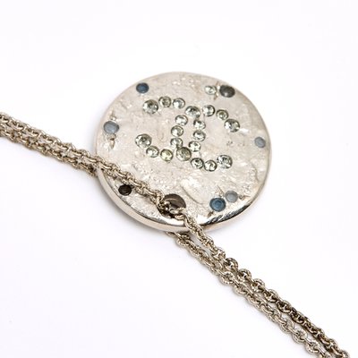 Silver Coins CC String Necklace from Chanel-NPN-2019726