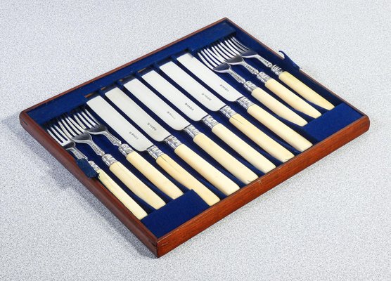 Silver Cutlery Service by Henry Wilkinson, 1872, Set of 24-OJE-1776556