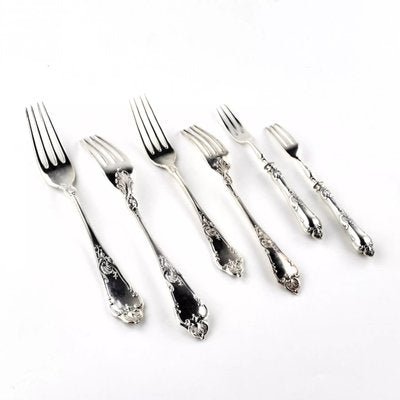 Silver Cutlery Set by G. Klingert, Set of 71-WMV-1129596