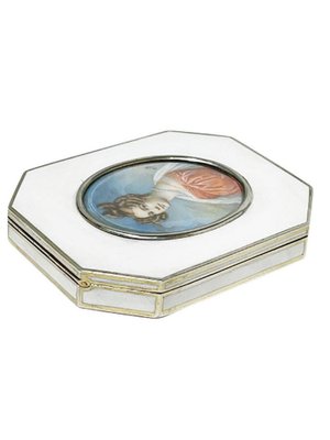 Silver Enameled Box with Miniature Painting by Rudolf Steiner, 1899-UCH-1224398