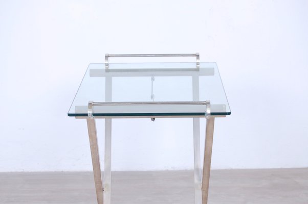 Silver & Glass Serving Table, 1960s-XSG-1076042