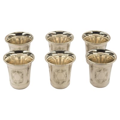 Silver Glasses, Early 20th Century, Set of 6-ZCI-2025229