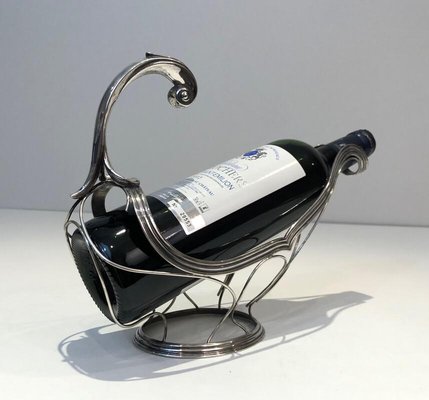 Silver Metal Bottleholder, France, 1930s-BA-803708