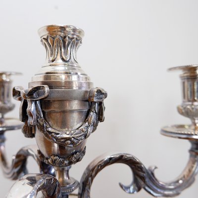 Silver Metal Candlesticks, Set of 2-NYF-2018826