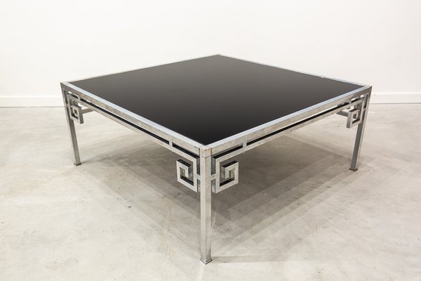 Silver Metal Coffee Table, 1970s-UJE-688531