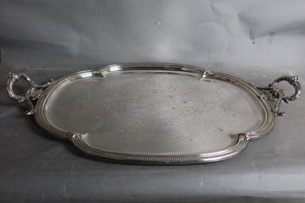 Silver Metal Serving Tray-WSV-2019894