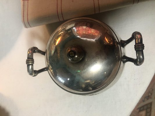 Silver Metal Sugar Bowl, 1900s-TEP-1288729