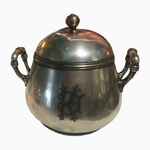 Silver Metal Sugar Bowl, 1900s-TEP-1288729