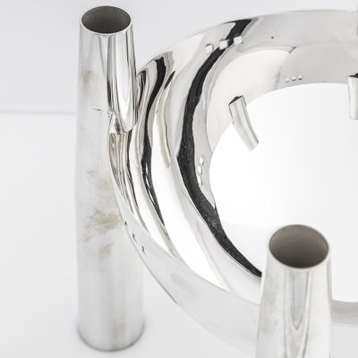 Silver Metal Willow Model Vase by Charles Rennie Mackintosh for Sabattini, 1984-FWM-1383908