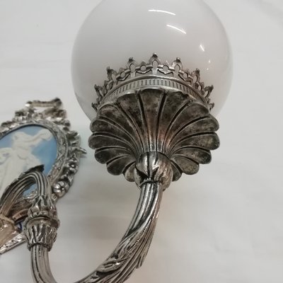 Silver Metallic Wall Light, 1970s-RGF-765223