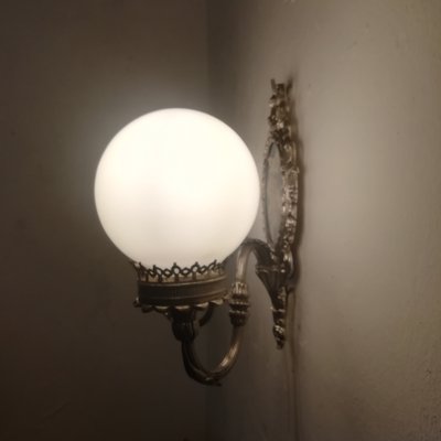 Silver Metallic Wall Light, 1970s-RGF-765223