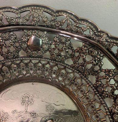 Silver Openwork Bread Basket, 1950s-IKW-843861