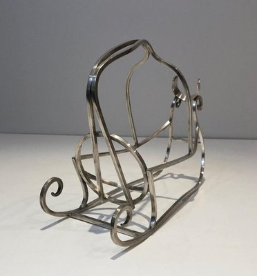 Silver Plad Sleigh Bottle Holder, France, 1930s-BA-803703