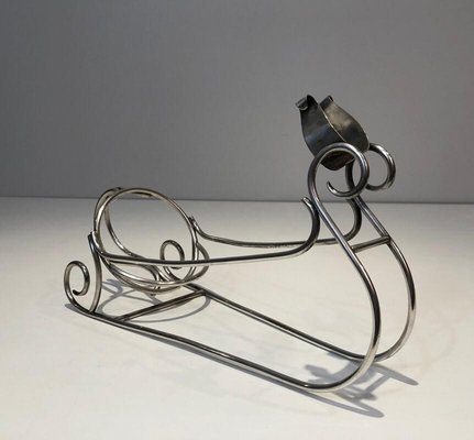 Silver Plad Sleigh Bottleholder, France, 1930s-BA-803705