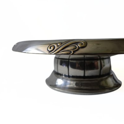 Silver Plated Bowl on Foot from Jugend Design, Sweden, 1900s-JKV-2023247