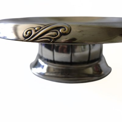 Silver Plated Bowl on Foot from Jugend Design, Sweden, 1900s-JKV-2023247