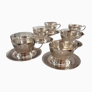 Silver-Plated Cups from Fa. Wolkenstein & Blissful, Vienna, 1920s, Set of 6-SEI-1405357