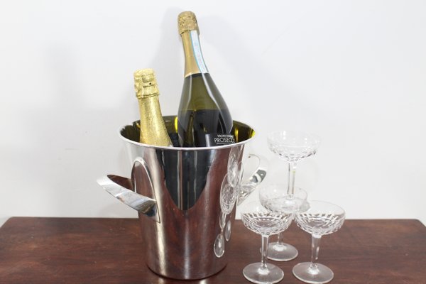 Silver Plated Designer Champagne Cooler WMF Kurt Mayer Design, 1960s-EZZ-1314986