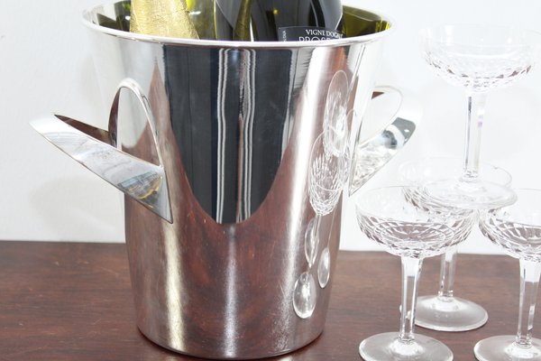 Silver Plated Designer Champagne Cooler WMF Kurt Mayer Design, 1960s-EZZ-1314986