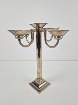 Silver-Plated Korinthe Candlestick by Henry Fink, 1980s-AXJ-2036051