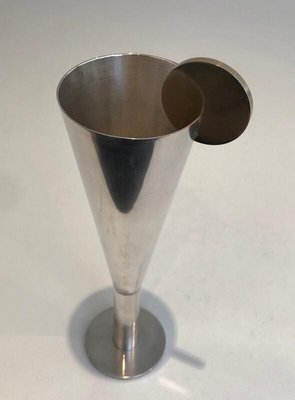 Silver Plated Metal and Brass Champagne Flute by Padova A. Pozzi, Italy, 1950s-BA-803673