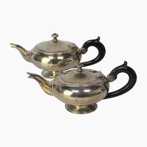 Silver-Plated Metal Teapots from Christofle, Set of 2-NE-1799265