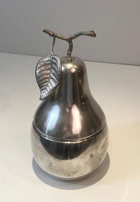 Silver Plated Pear Ice Bucket, France, 1970s-BA-803697